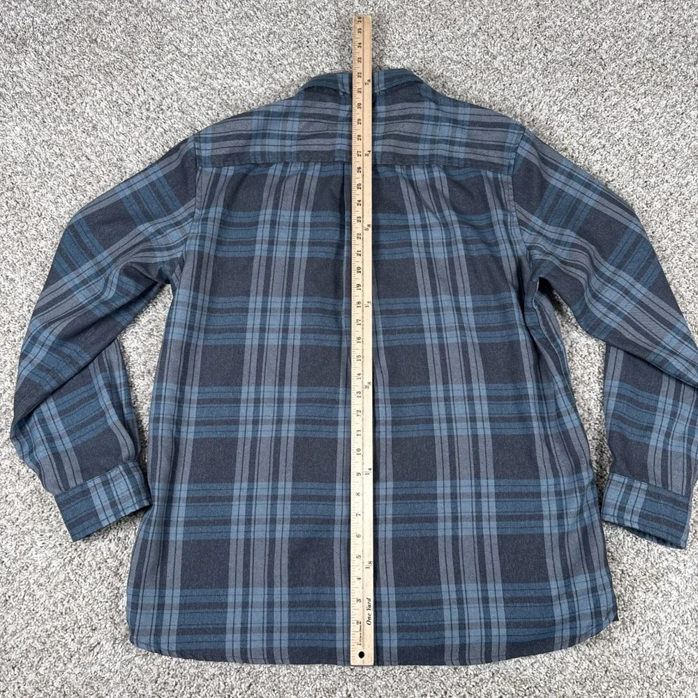 The North Face Shirt‎ Mens Large Blue Grey Plaid Button Down Long Sleeve